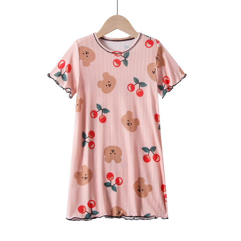 Silk Cartoon Night Dress