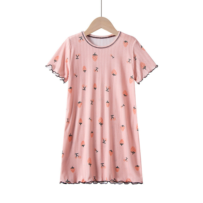 Silk Cartoon Night Dress