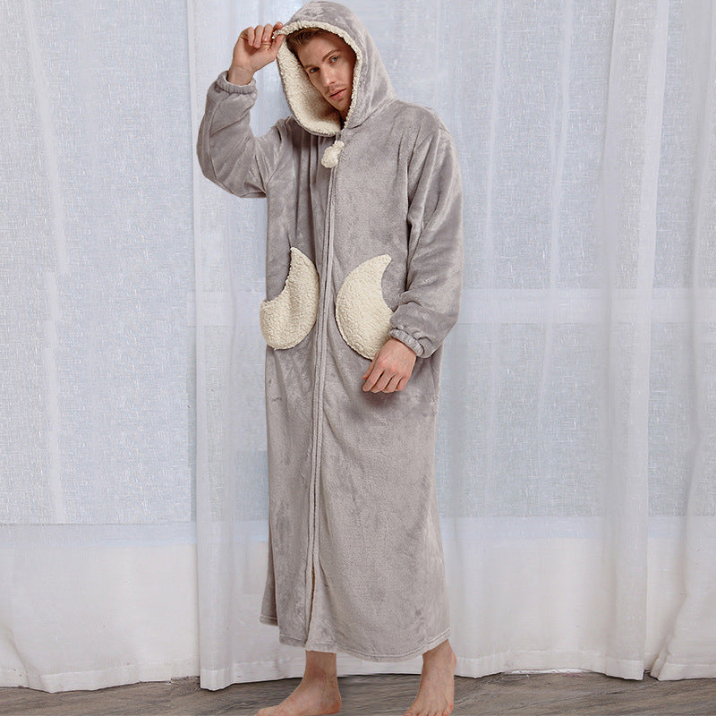 Unisex Bath Robe Hooded