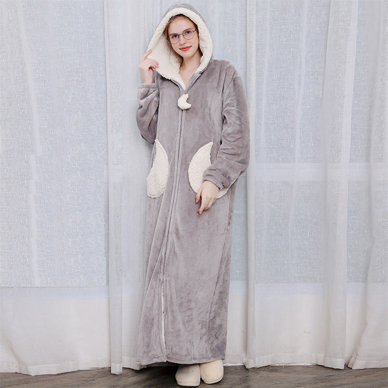 Unisex Bath Robe Hooded