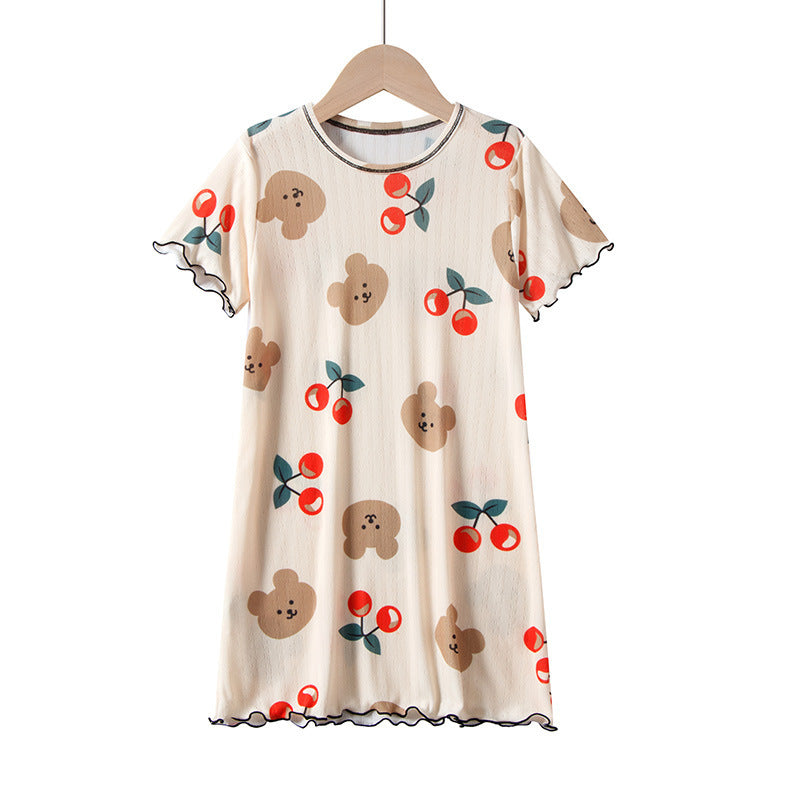 Silk Cartoon Night Dress