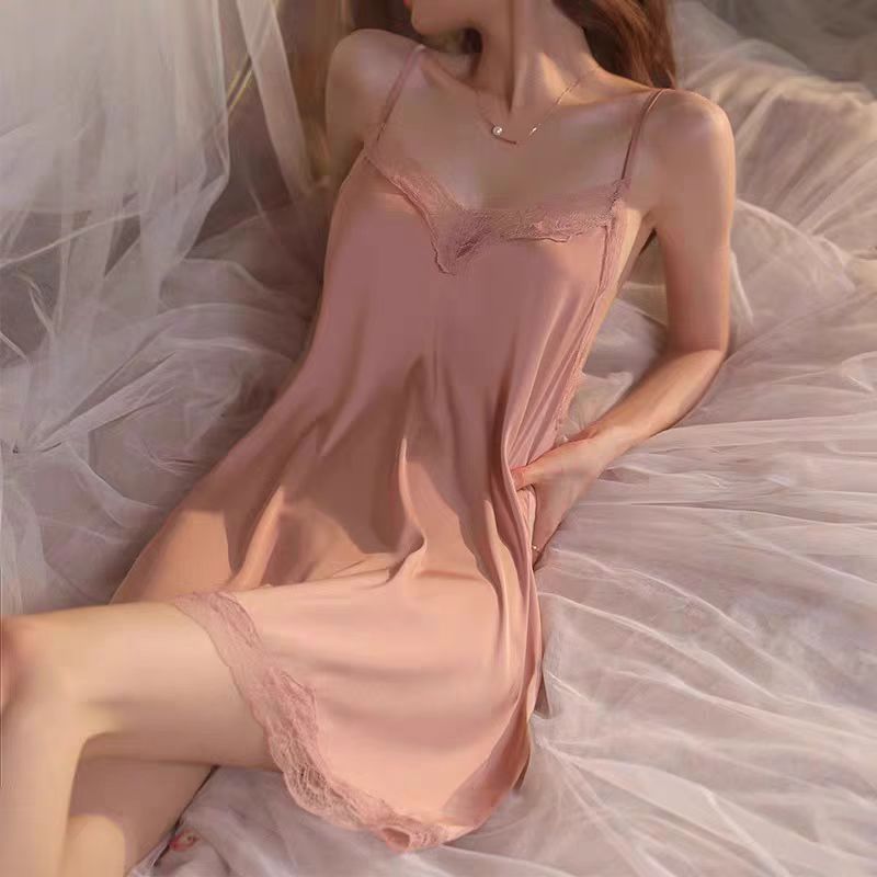 Ice Silk Strap Night Dress