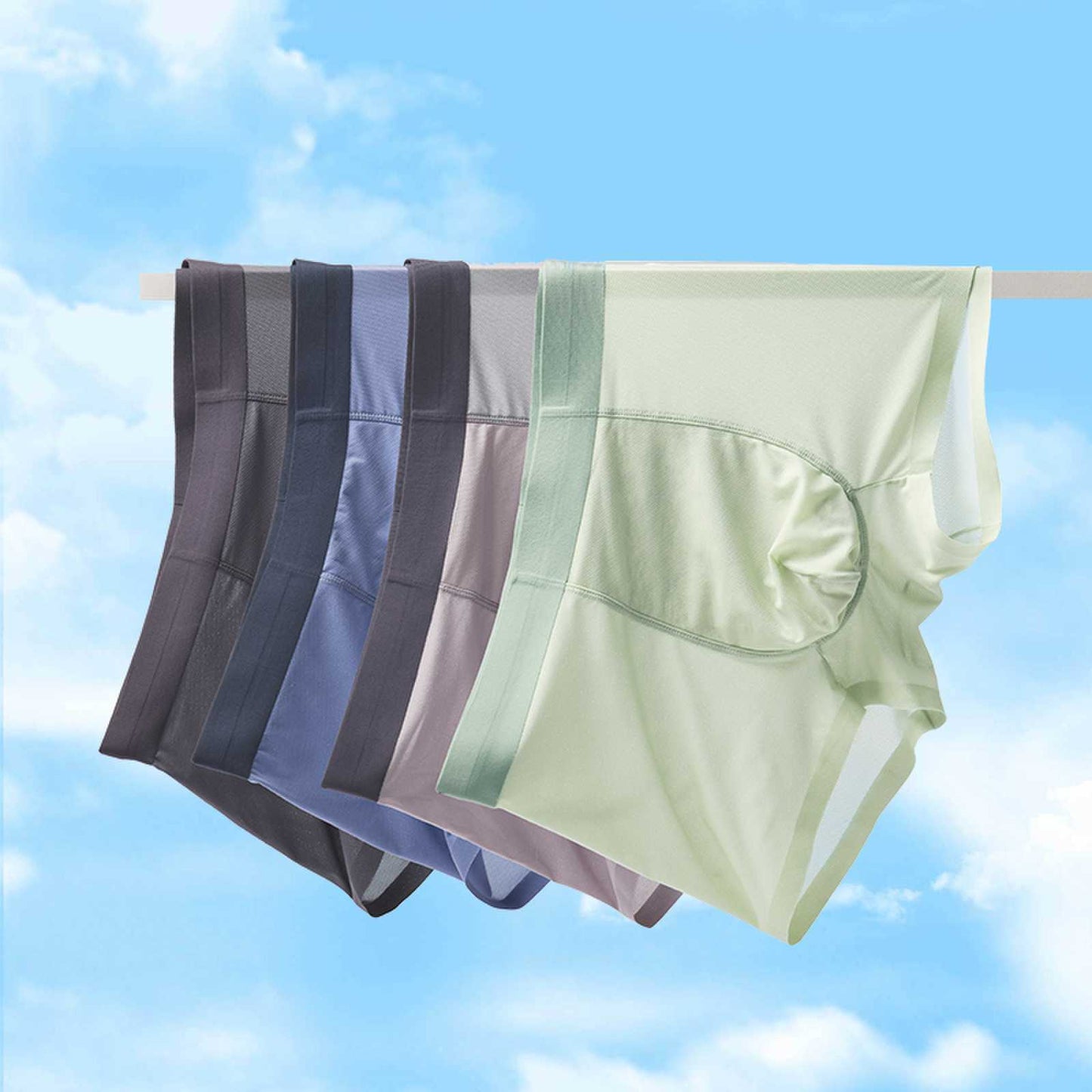 Silk Seamless Antibacterial Boxer Briefs