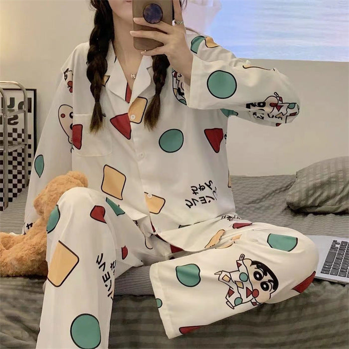 High-end Ice Silk Pyjama Set